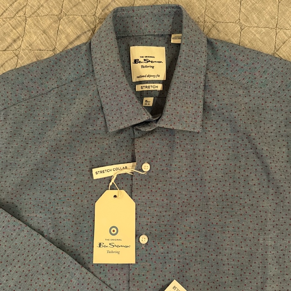 NWT The Original Ben Sherman Slim Fit Button Down Shirt